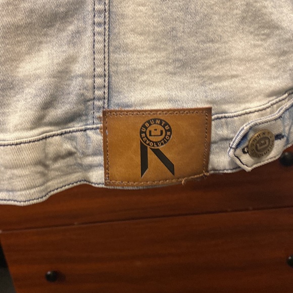 “Revolution” Denim Jacket Light Blue Wash - Picture 5 of 6